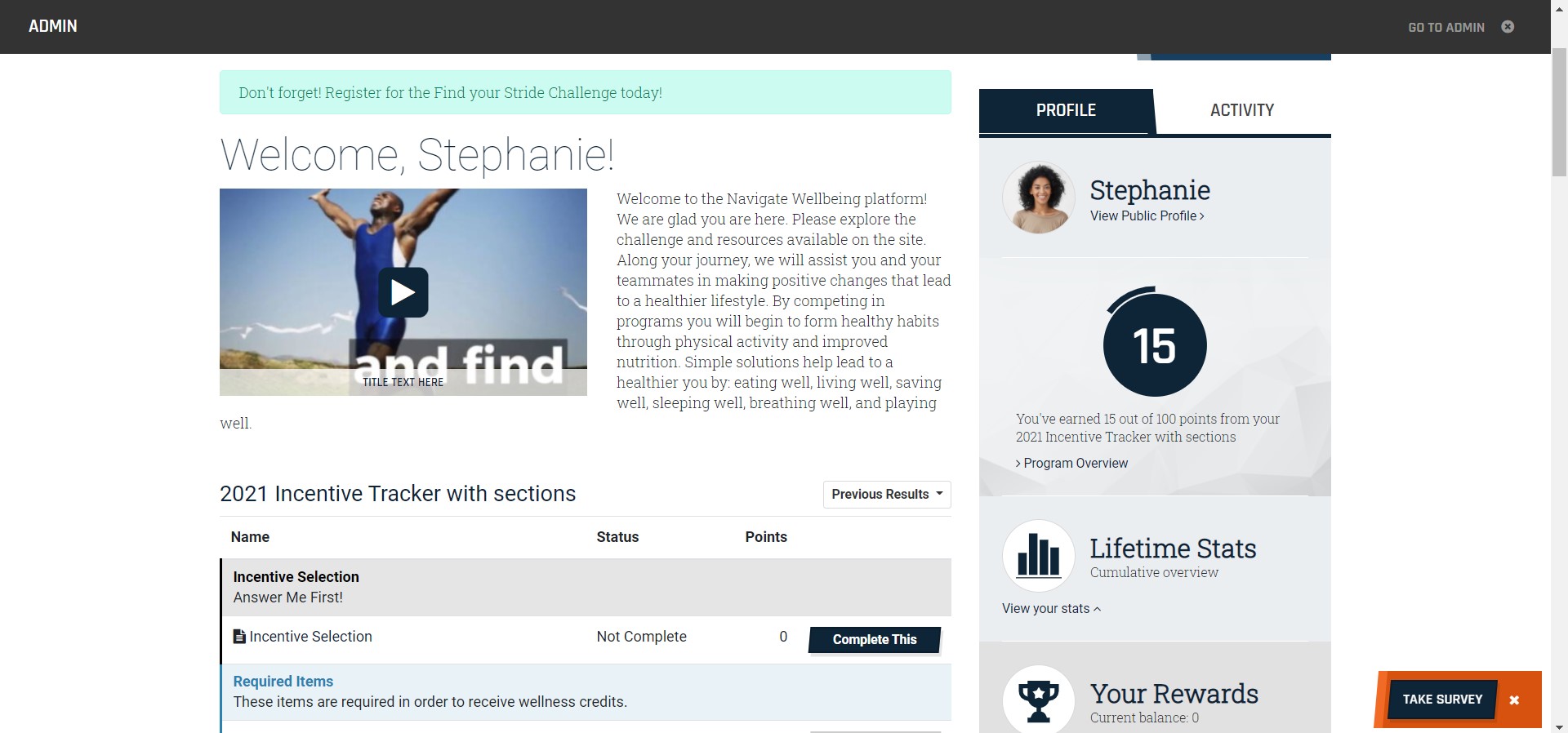 screenshot of Navigate Well